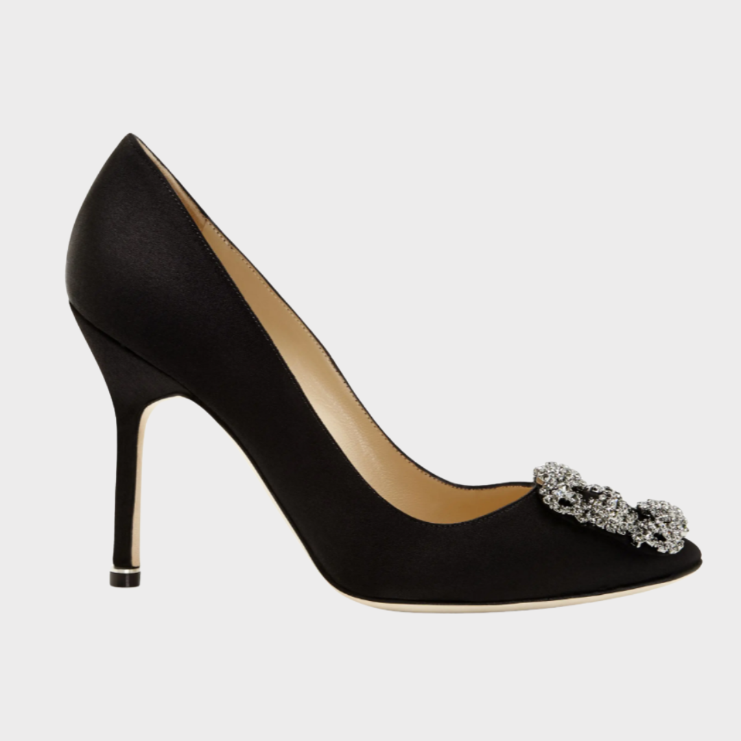 Manolo Blahnik Hangisi Jewel Buckle Pumps